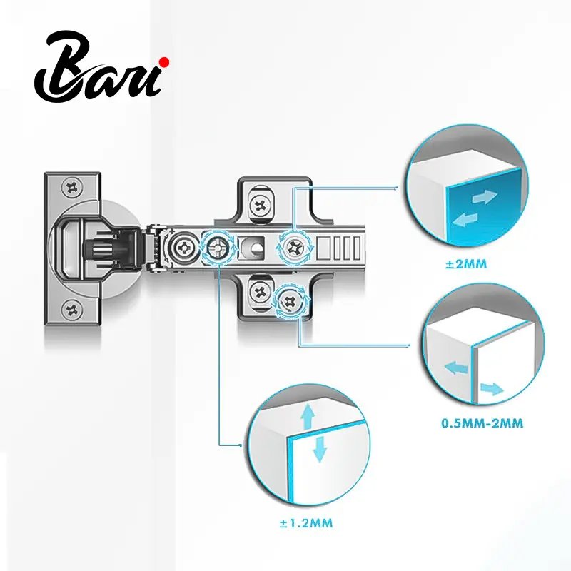Bisagra recta con Freno y Clip 3D (Modelo A)