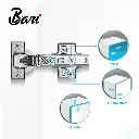 Bisagra recta con Freno y Clip 3D (Modelo A)