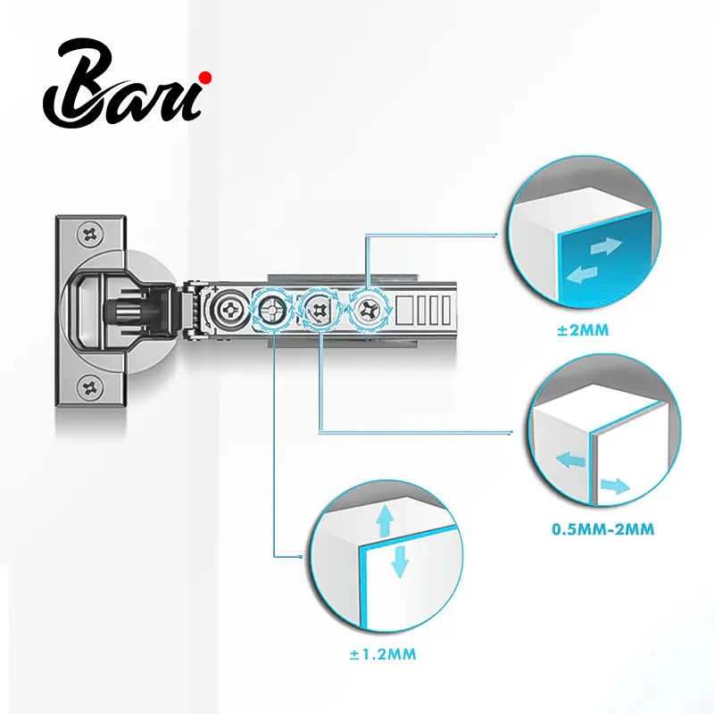 Bisagra recta con freno y clip 3D Lienal (Modelo A)