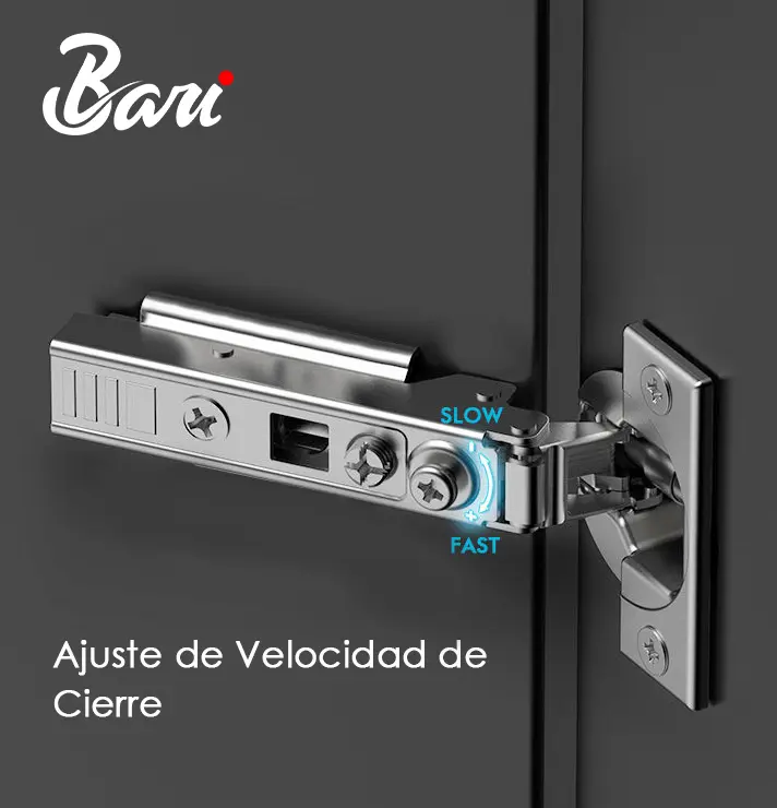 Bisagra recta con freno y clip 3D Lienal (Modelo A)