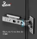 Bisagra recta con freno y clip 3D Lienal (Modelo A)