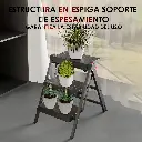 Escalera Plegable Negra de Tres Peldaños Para Puerta