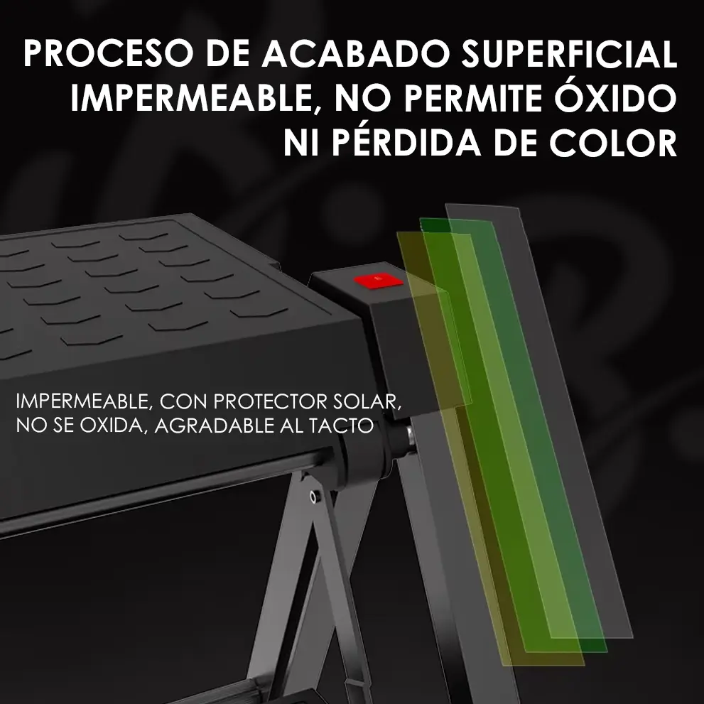 Escalera Plegable Negra de Tres Peldaños Para Puerta