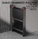 Escalera Plegable Negra de Tres Peldaños Para Puerta