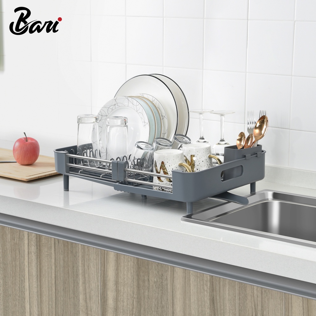 Escurridor de Platos Gris Extensible
