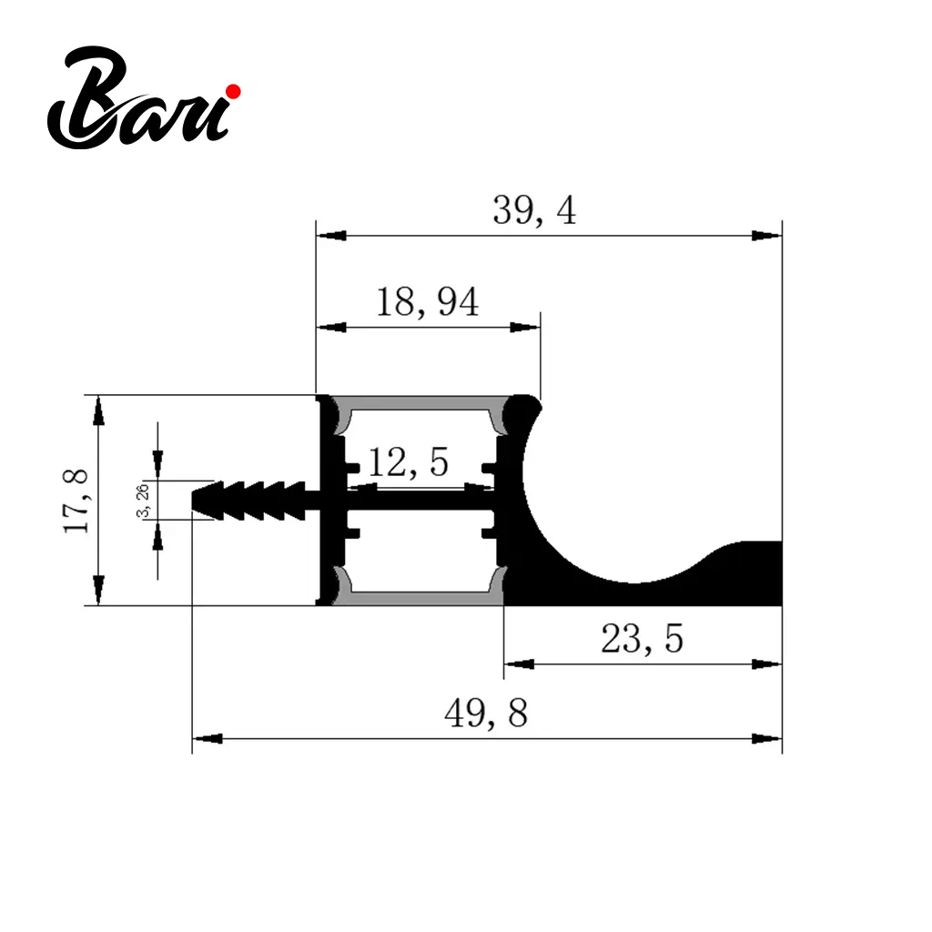 [PER.04.10] Perfil Gola de Gabinete Aéreo Mate Para Cinta Led (1).webp