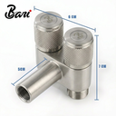 Llave de Arresto Doble Independiente de Acero Inoxidable Hembra