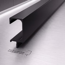 Perfil Tirador de Aluminio Tipo "C" Negro