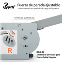 Sistema de Elevación para Puerta Doble Plegable Fuerza Pesada (H) Dark Grey