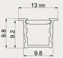 Perfil de Aluminio para Embutir con Luz Led Integrada