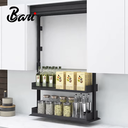 Condimentero de Gabinete Aéreo Electrónico 80 cm Serie Cristallo Nero