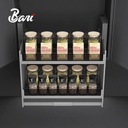 Condimentero de Gabinete Aéreo 80 cm Serie Cristallo Nero