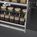 Condimentero de Gabinete Aéreo 80 cm Serie Cristallo Nero