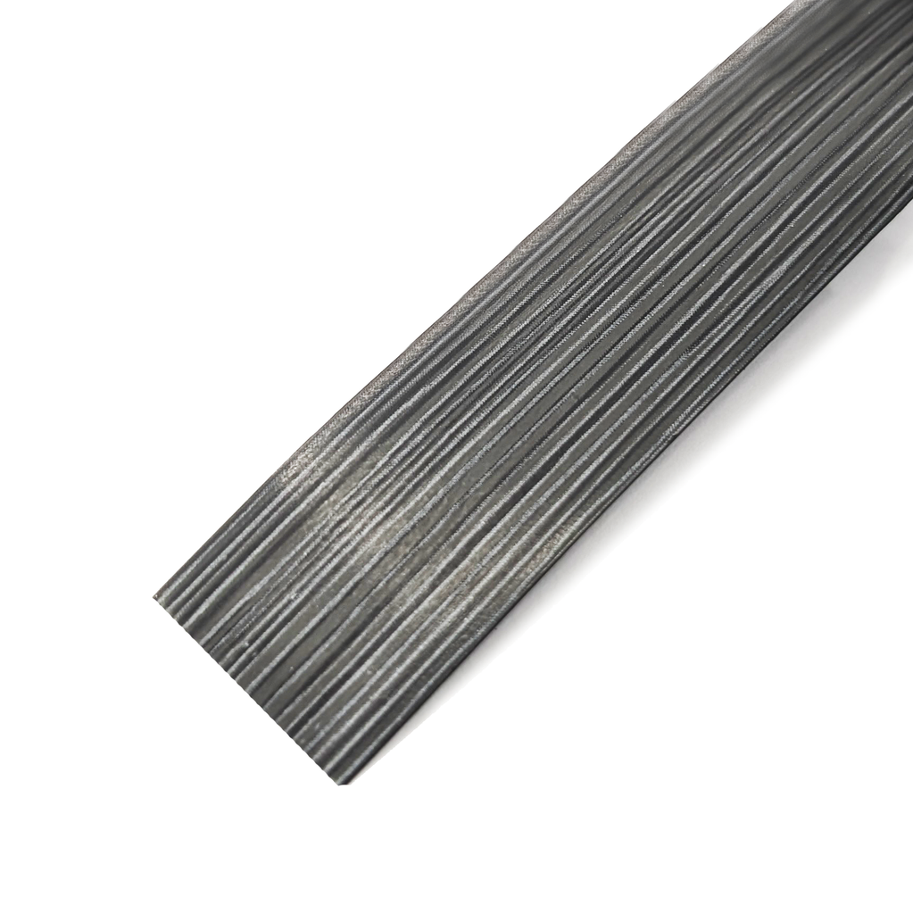 Tapacanto de PVC Negro Plata Mate