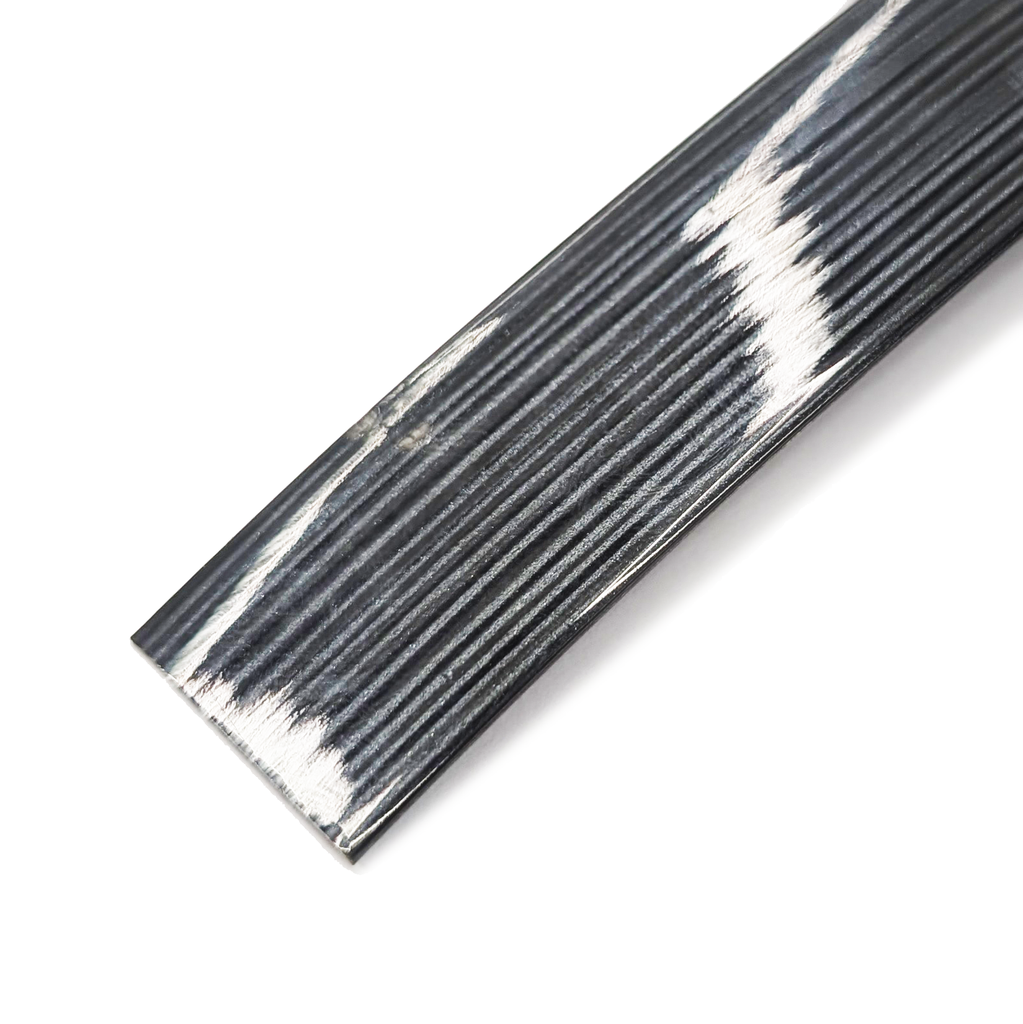 Tapacanto de PVC Negro Plata Alto Brillo