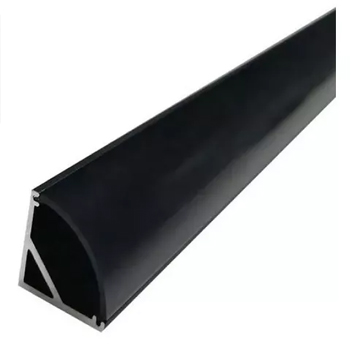 Perfil de Aluminio para Luz Led Esquina Negro 1 metro