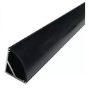 Perfil de Aluminio para Luz Led Esquina Negro 1 metro