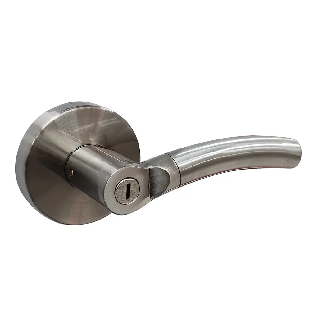 Cerradura de Palanca Redonda Brushed Baño