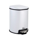 Papelera Blanca de Pedal con Freno 5L