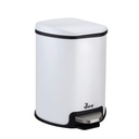 Papelera Blanca de Pedal con Freno 12L