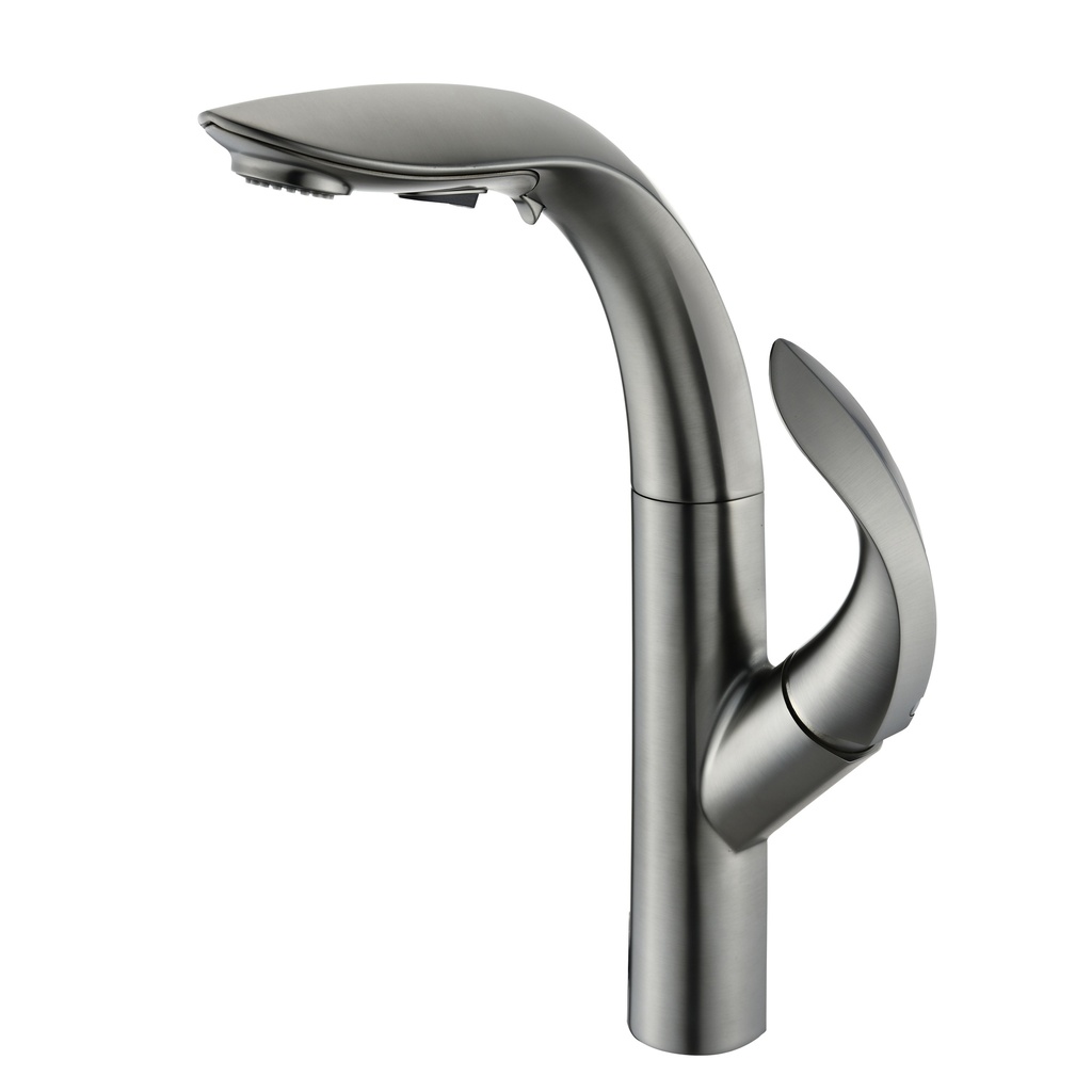 Griferia de Lavamano Foglia Gunmetal Black