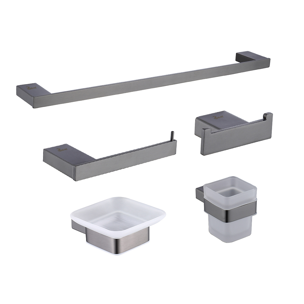Accesorios de Baño 5 Pcs Gunmetal Black