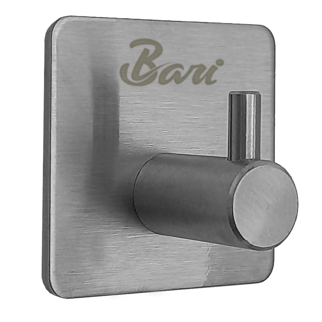 Perchero Autoadhesivo de Acero Inoxidable Brush Nikel