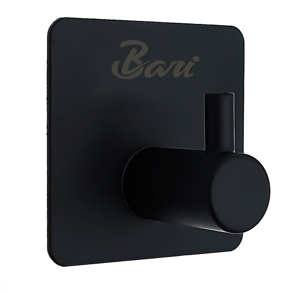 Perchero Autoadhesivo de Acero Inoxidable Negro