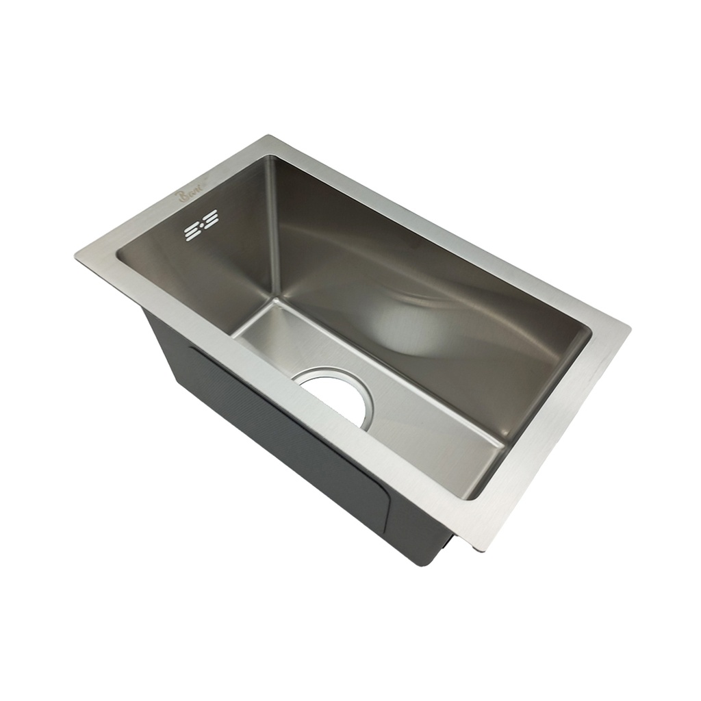 Fregadero Lava Copa Acero Inoxidable Brushed Bajo Tope 26x43x22