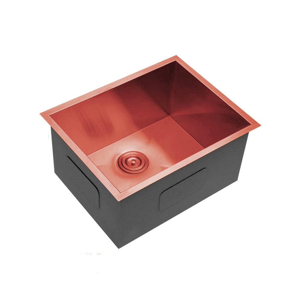 Fregadero Una Tina Acero Inoxidable Rose Gold Bajo Tope 55x45x22