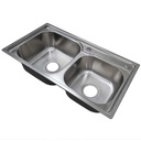 Fregadero Doble Tina 78x43x22