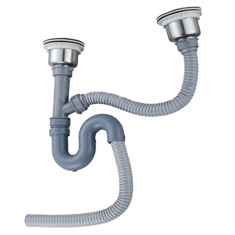 Kit de Tuberia de Desague para Fregadero Doble Tina