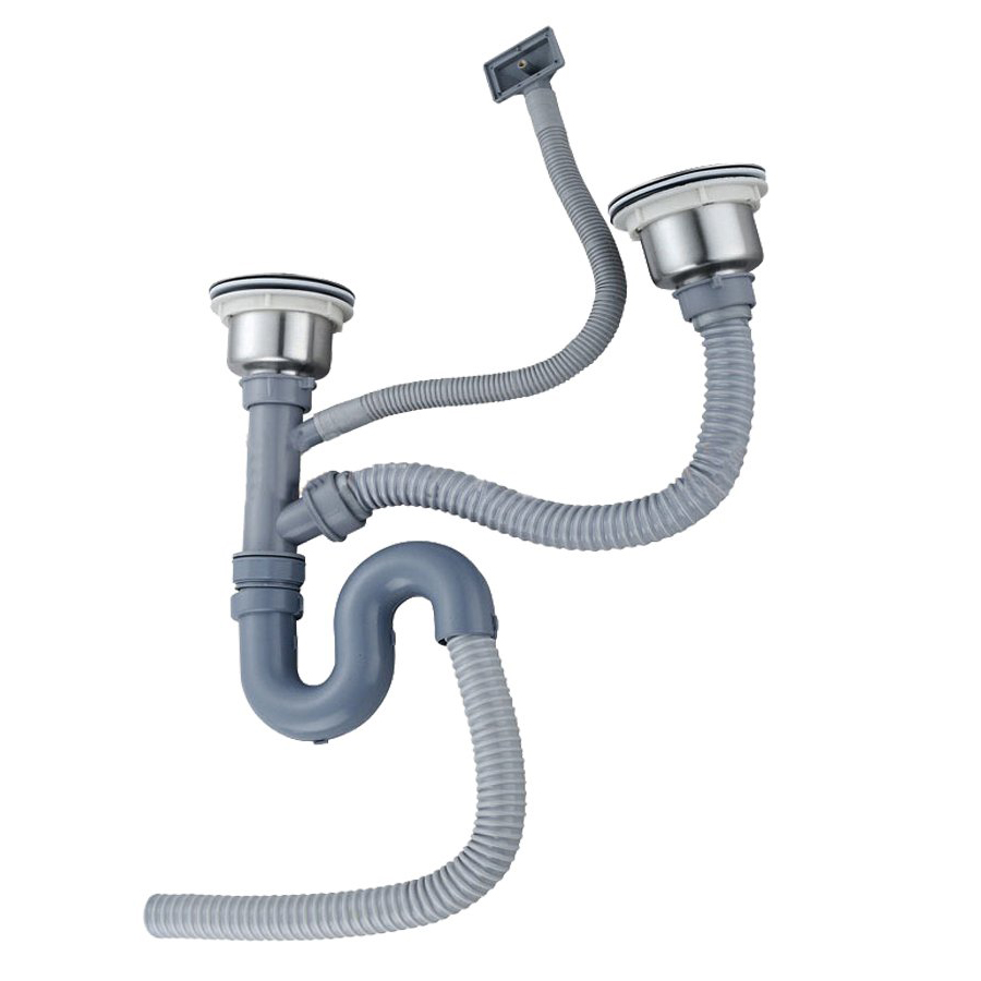 Kit de Tuberia de Desague para Fregadero Doble Tina