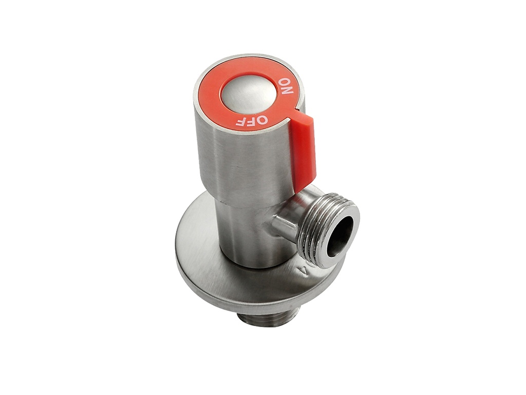 Llave de arresto de Acero Inoxidable Rojo de 1/2 x 1/2