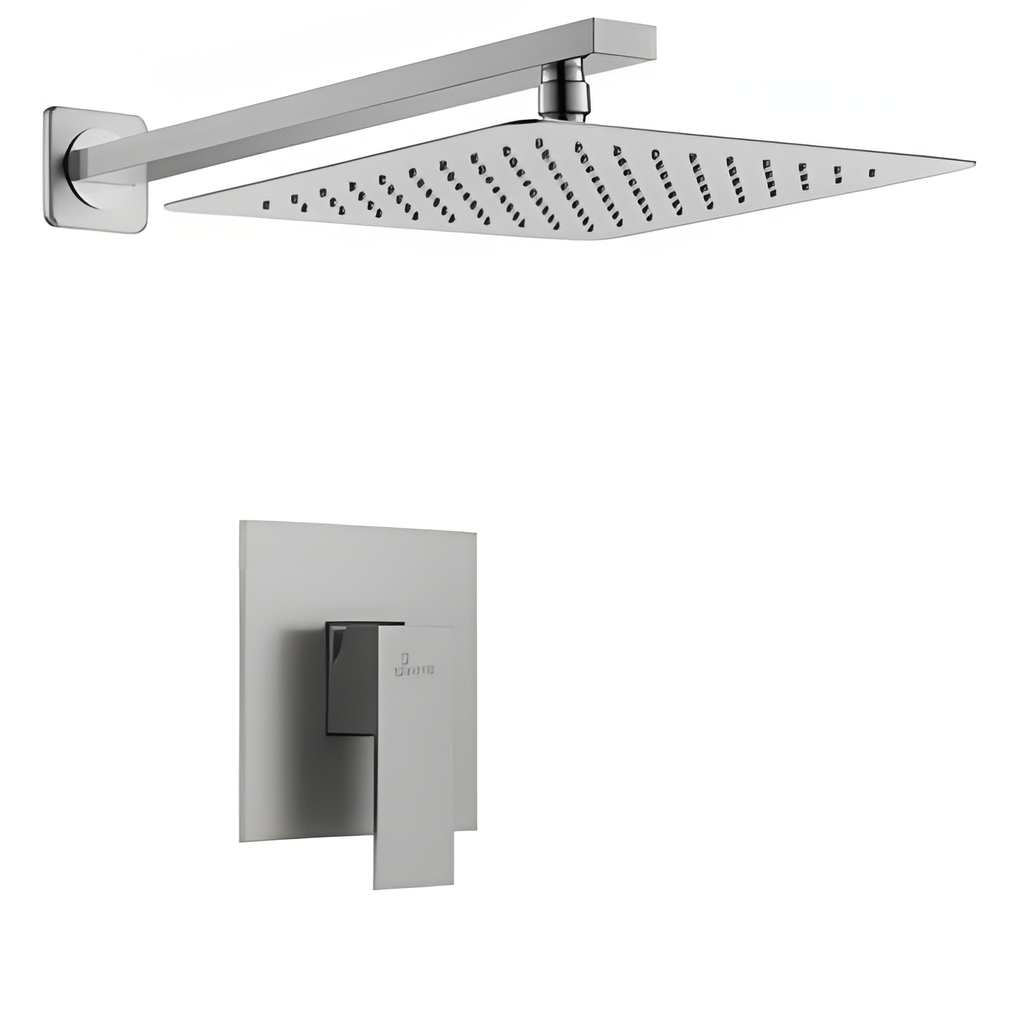 Kit de Ducha De Acero Inoxidable Cromado Cuadrado