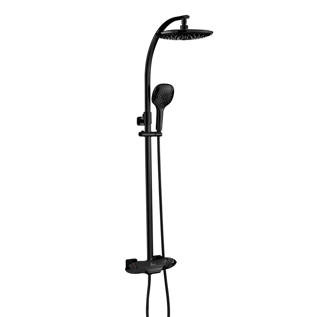 Set de Ducha Foglia Matte Black