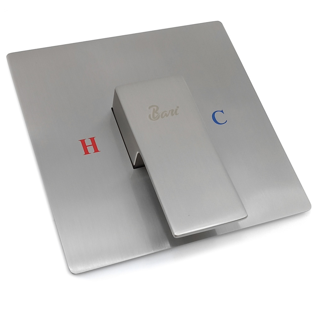 Grupo de Ducha Monomando Cuadrado Brushed