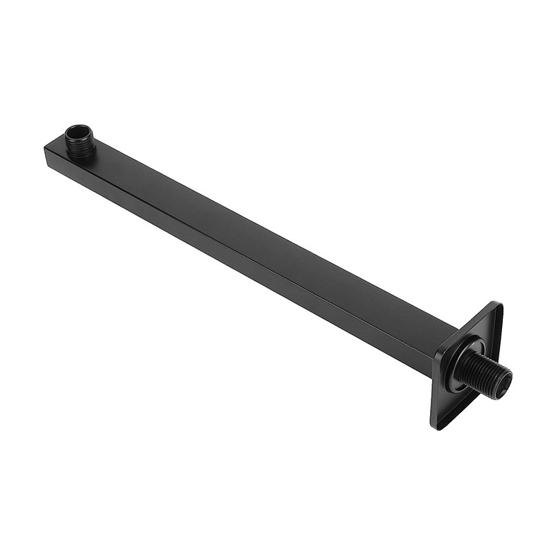 Tubo de Ducha Negro Cuadrado