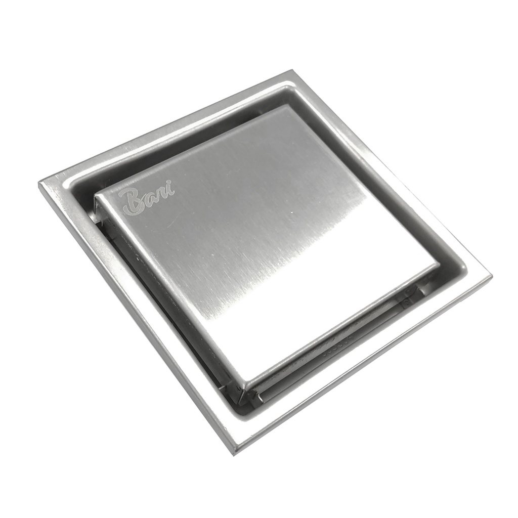 Drenaje de Piso Cuadrado con Pestaña en Acero Inoxidable