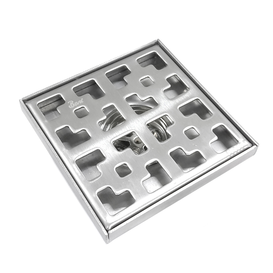 Drenaje de Piso Cuadrado Decorativo en Acero Inoxidable