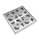 Drenaje de Piso Cuadrado Decorativo en Acero Inoxidable