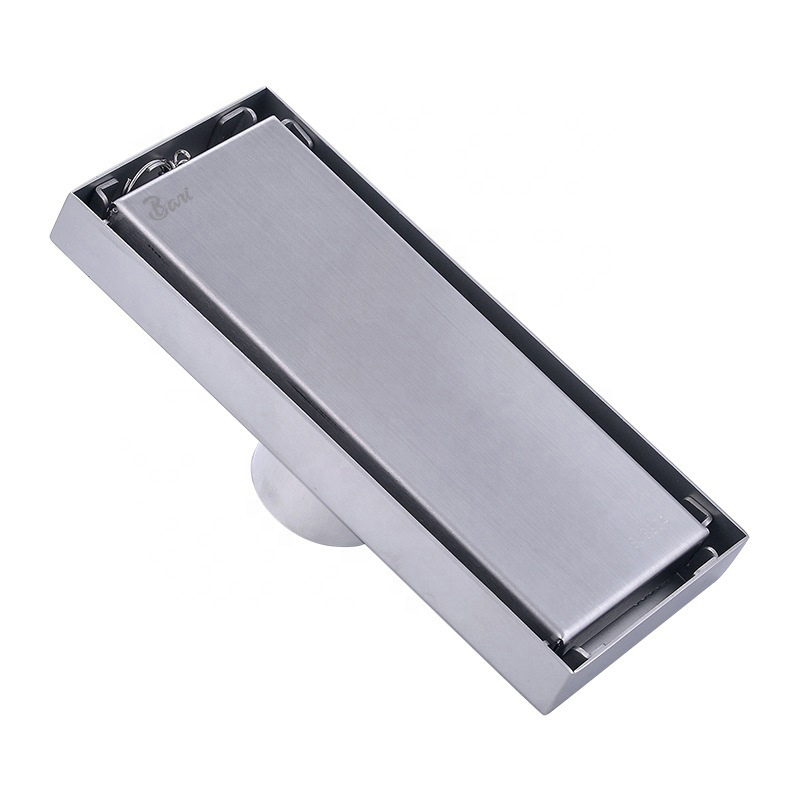 Drenaje de Piso Rectangular en Acero Inoxidable de 28 cm