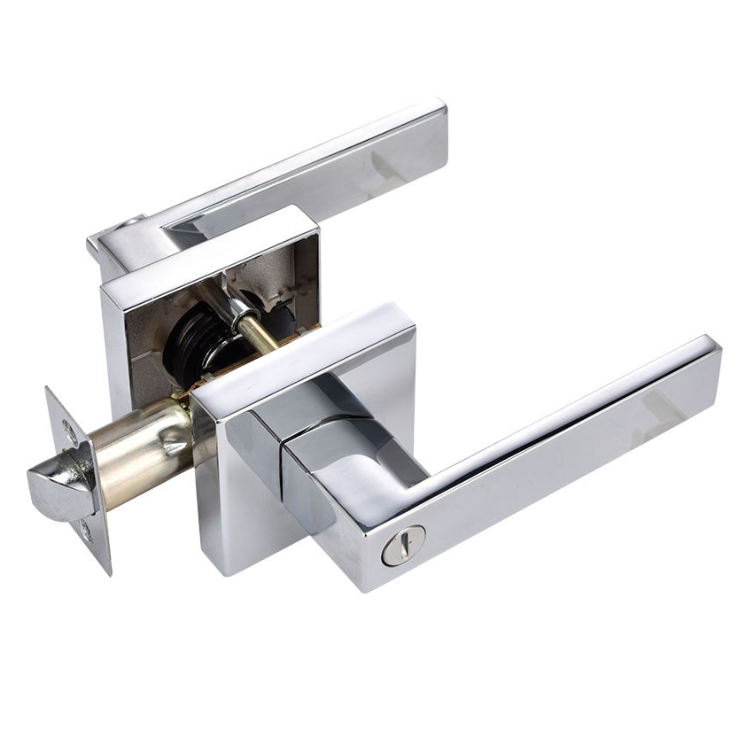 Cerradura de Palanca Cromada Baño