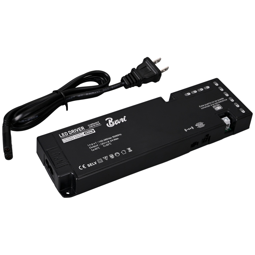 Transformador de Voltaje  12V 8A 96W para Cinta LED
