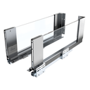 Gavetón con Freno con Cristales y Luz LED de extracción total 151 mm Gris 50 cm