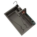 Fregadero Multifuncional Pioggia Una Tina Acero Inoxidable Negro Diamante Sobre Tope 82x46x22