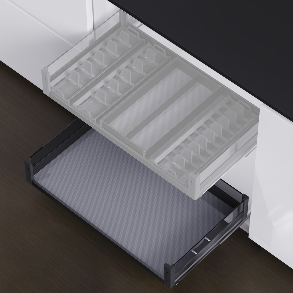 Gaveta Organizador de Ollas 80 cm Serie Cristallo Nero