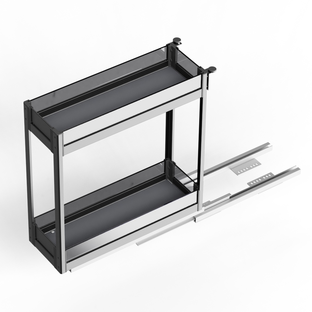 Condimentero 20 cm Serie Cristallo Nero