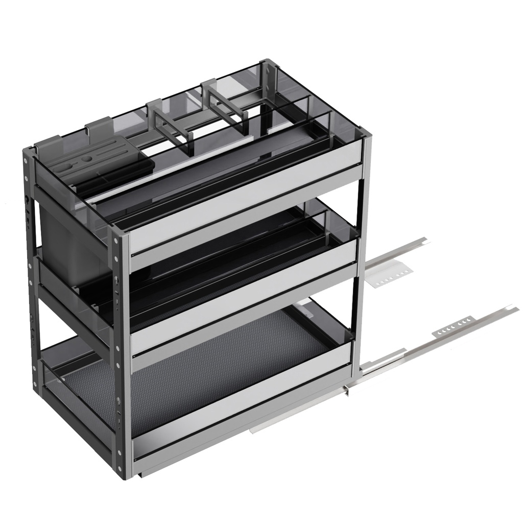 Condimentero 30 cm Serie Cristallo Nero