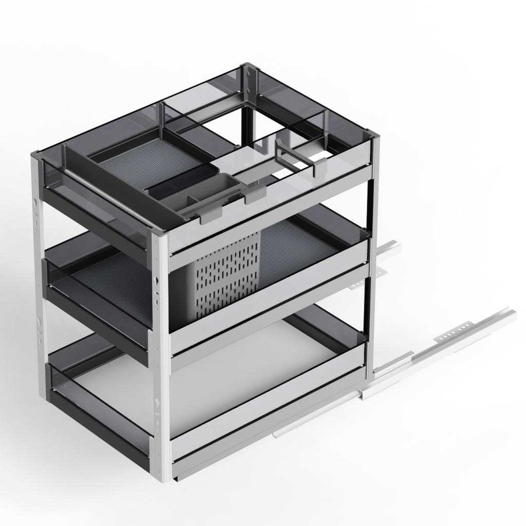 Condimentero 35 cm Serie Cristallo Nero